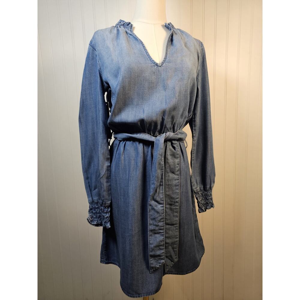 Anthropologie Cloth and Stone Ruffle Neck Mini Dress Women's Size XS NWT Boho